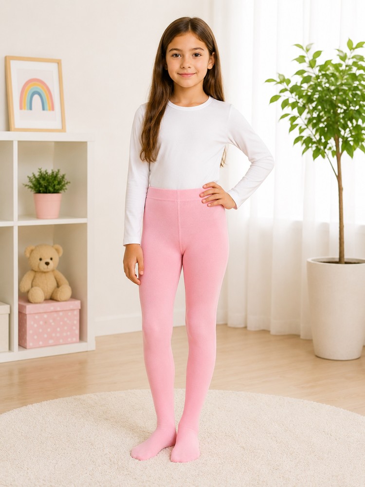 Kız Çocuk Pembe Külotlu Çorap